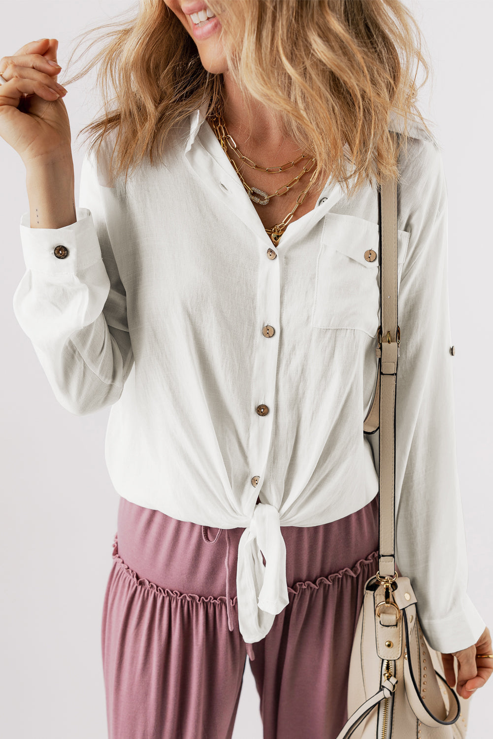 Ellie Knotted Casual Shirt - Image #0