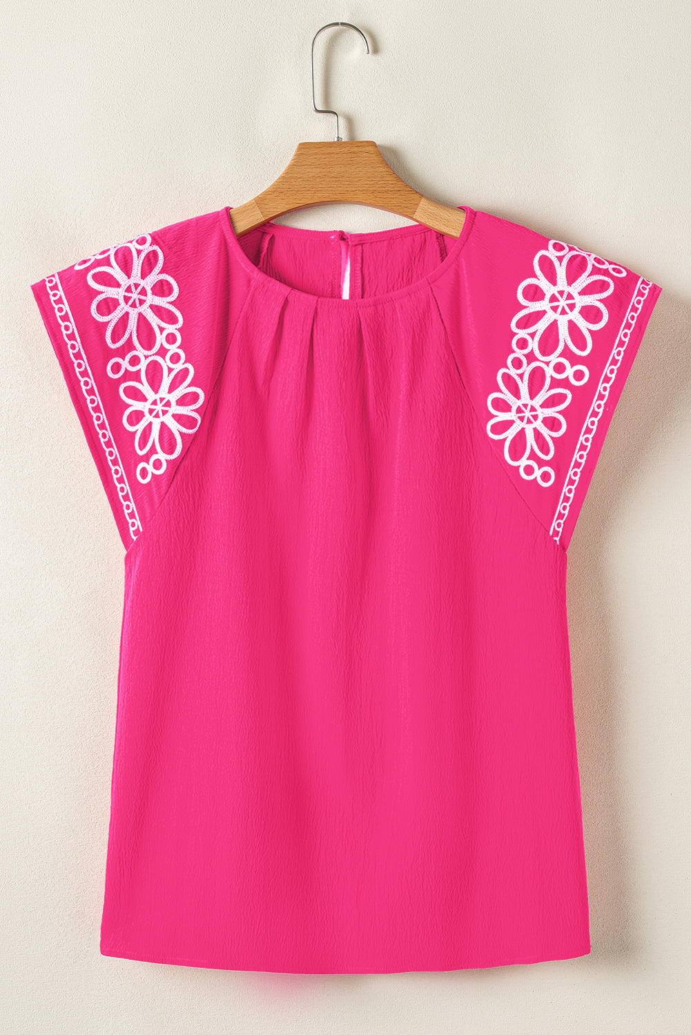 Murphy Floral Embroidered Sleeve Blouse - Image #0