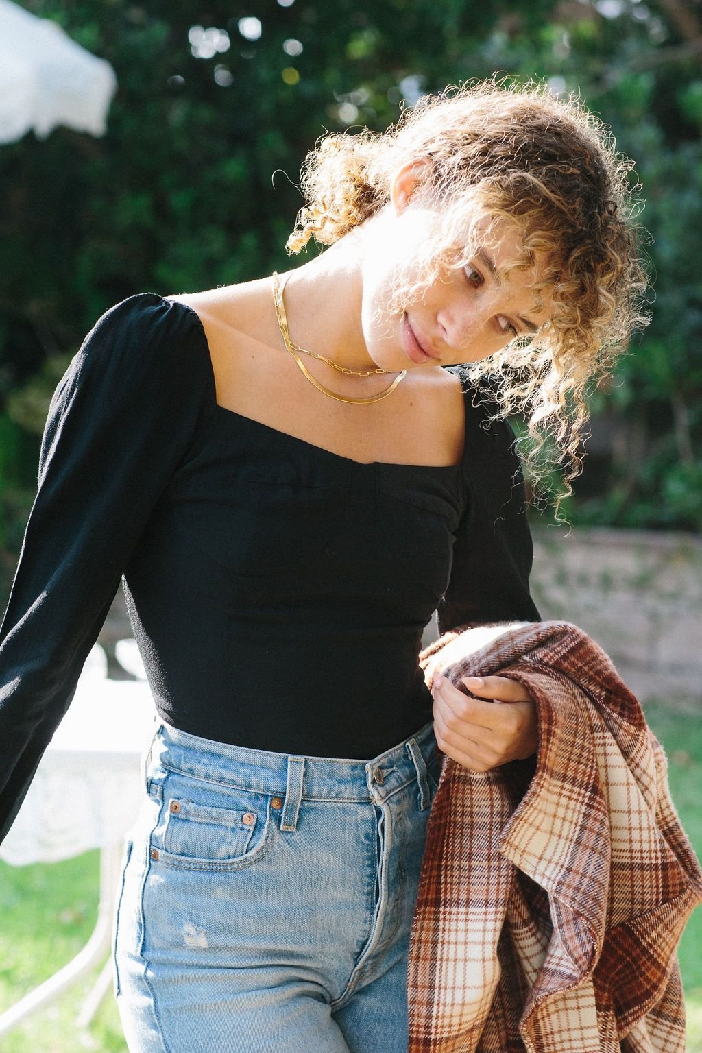 Beauty Blouse | Bustier Date Night Top | Black and Pink - Image #0