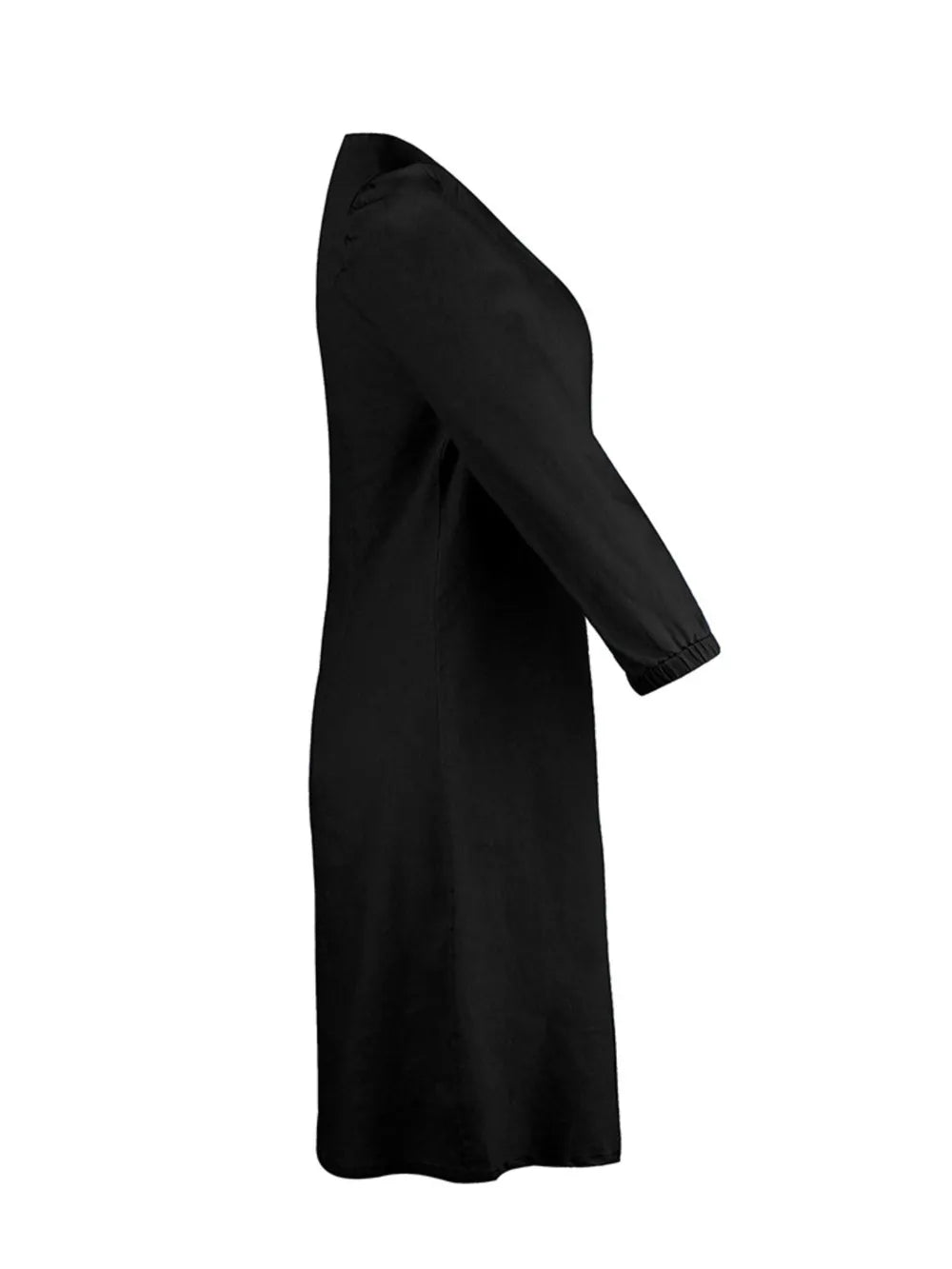 Full Size V - Neck Half Sleeve Dress - Chic Elegance