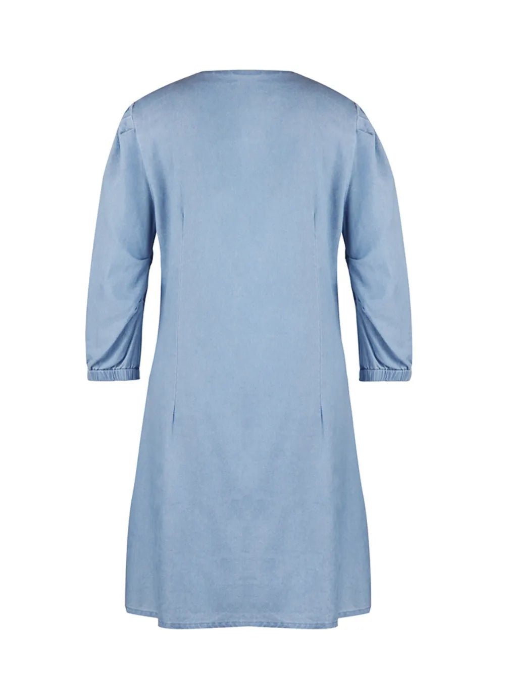 Full Size V - Neck Half Sleeve Dress - Chic Elegance