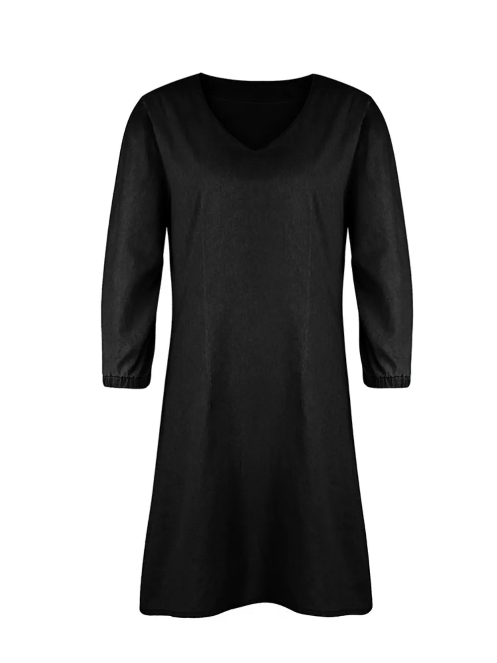 Full Size V - Neck Half Sleeve Dress - Chic Elegance