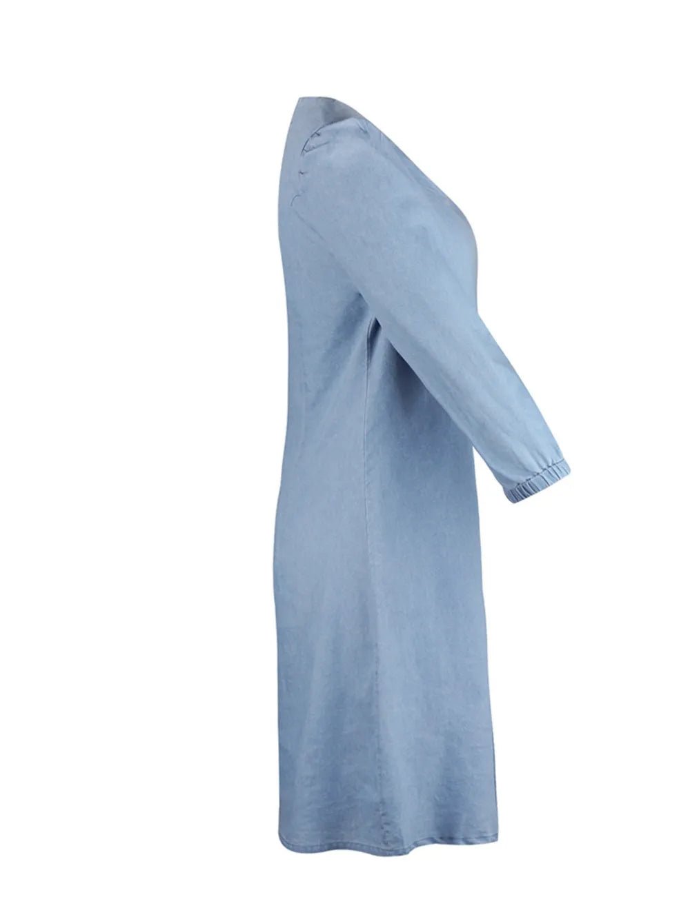 Full Size V - Neck Half Sleeve Dress - Chic Elegance