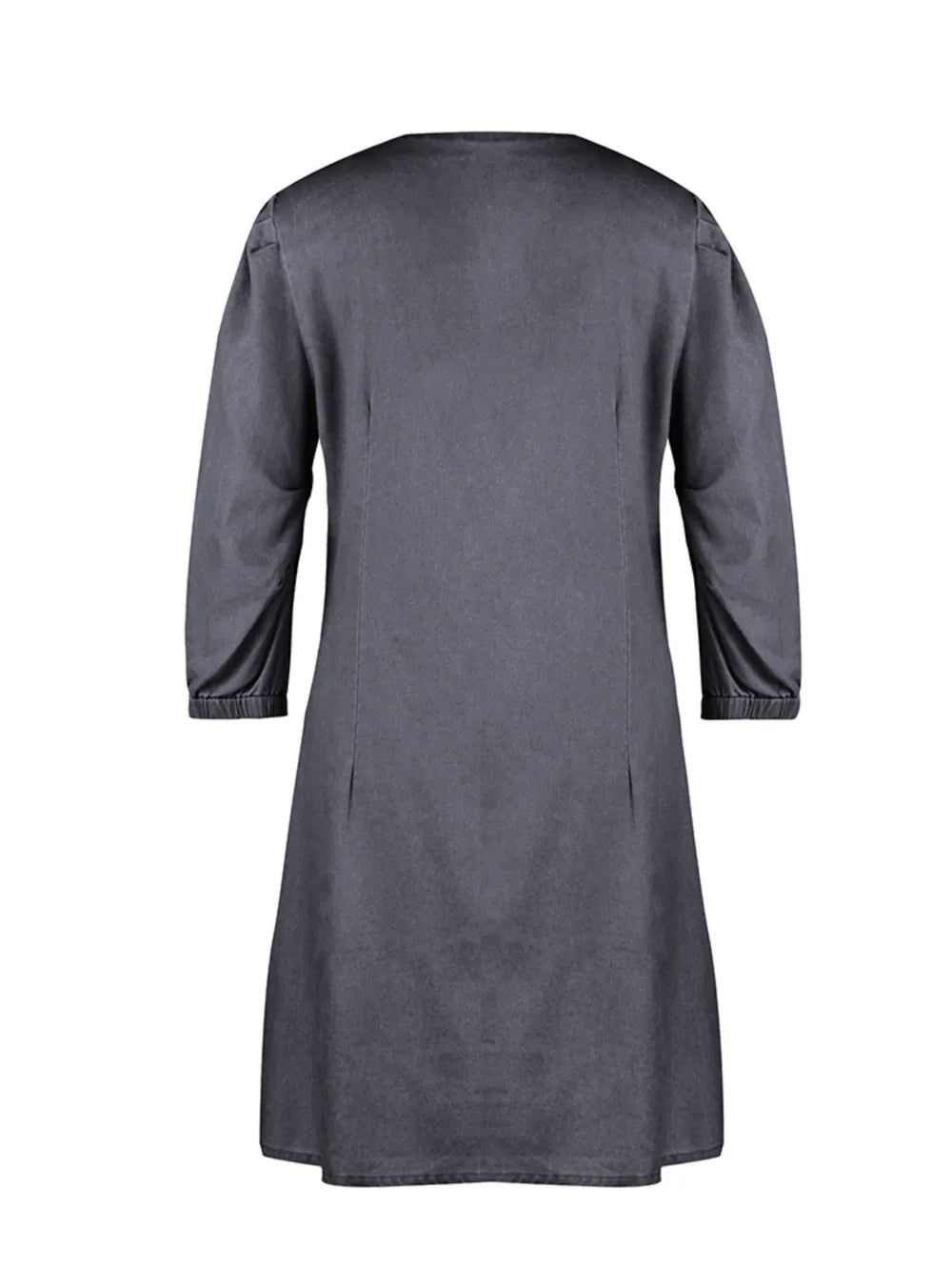 Full Size V - Neck Half Sleeve Dress - Chic Elegance