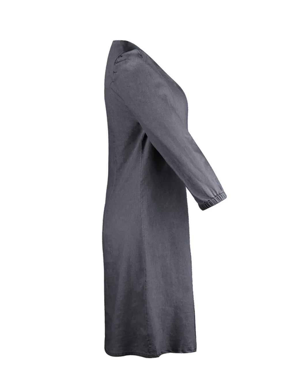 Full Size V - Neck Half Sleeve Dress - Chic Elegance