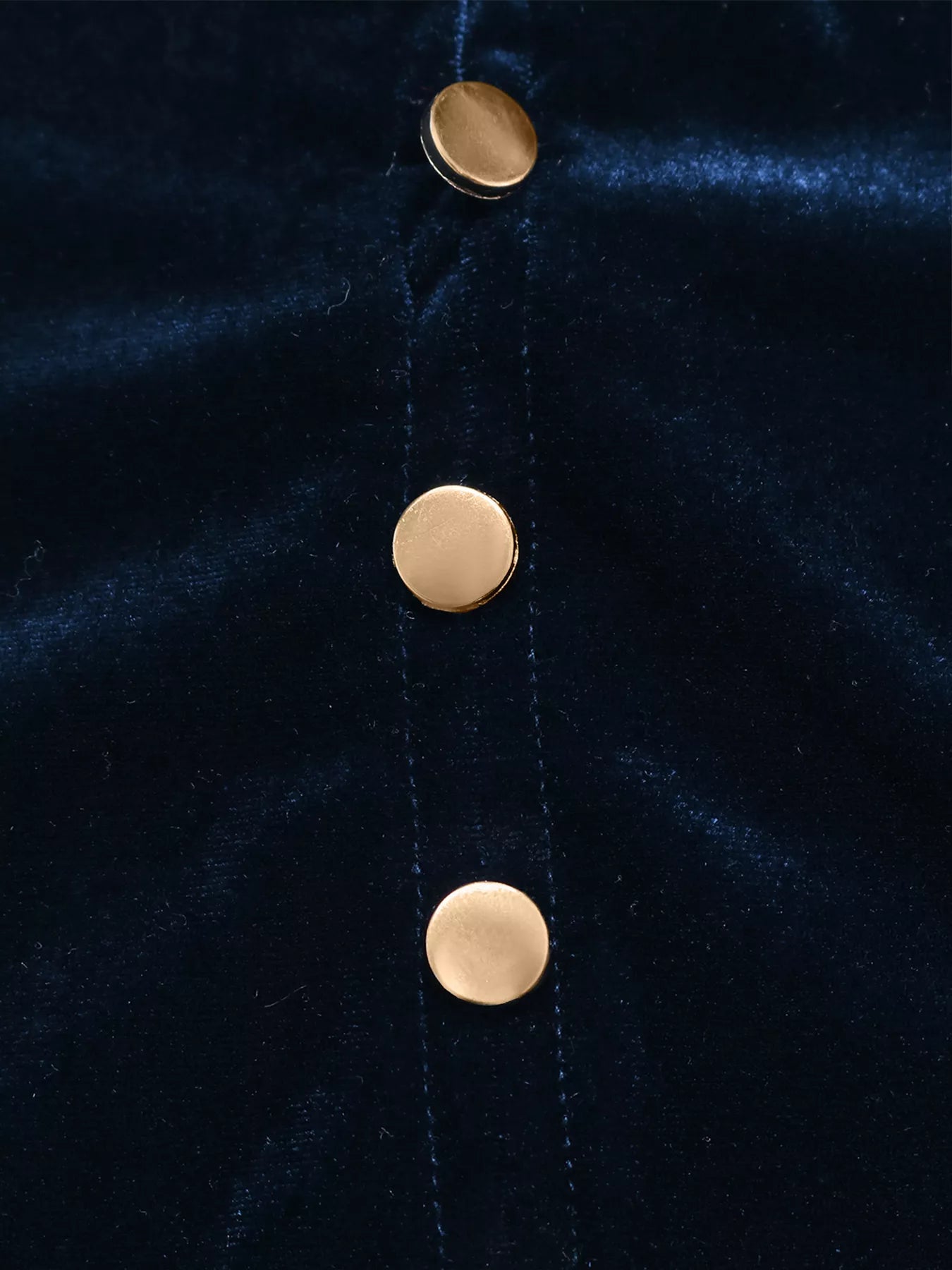 Velvet Button Front Long Sleeve Blouse - Chic Elegance